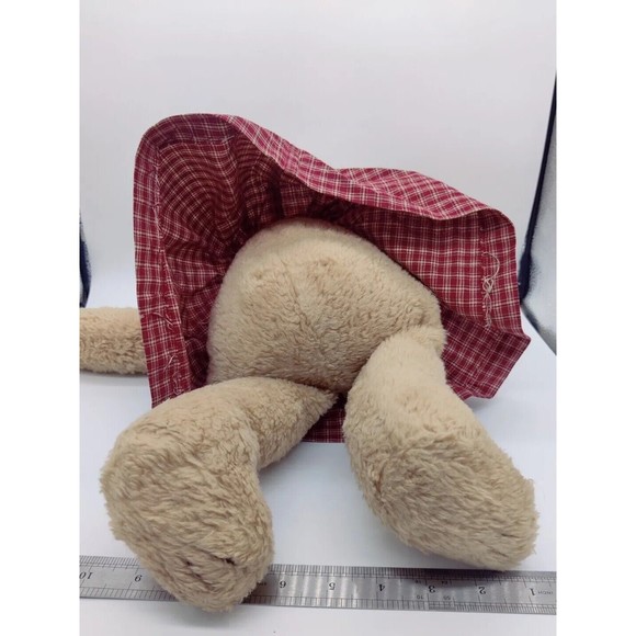 Vintage Mama & Baby Plush Boyds 18" Bear Teddy Cute Primative Plaid Dress Mom - Picture 6 of 9